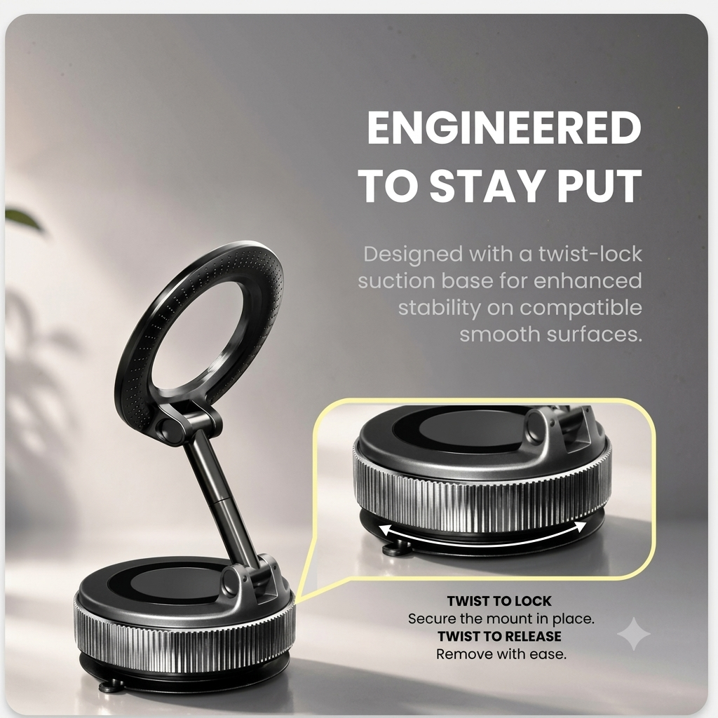 vacuum magnetic phone holder 360°