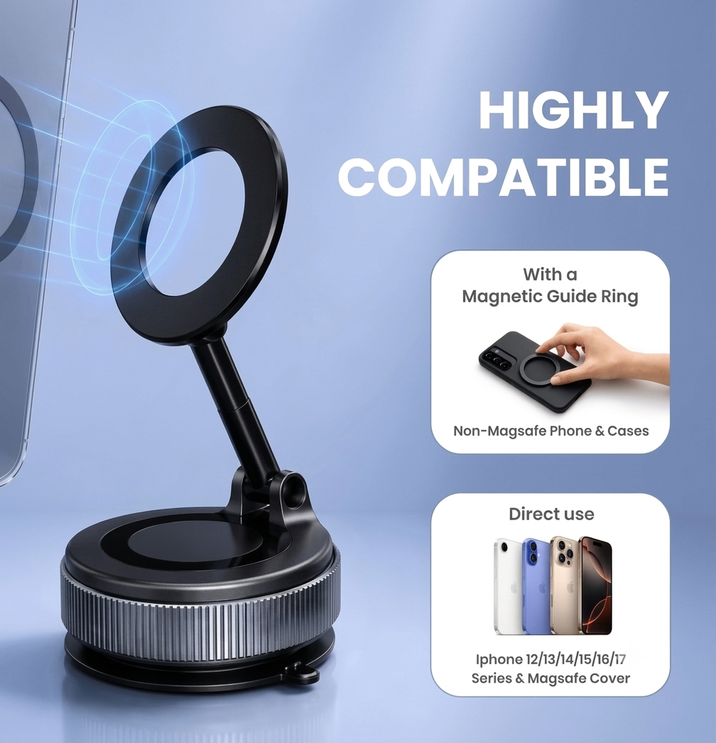 vacuum magnetic phone holder 360°
