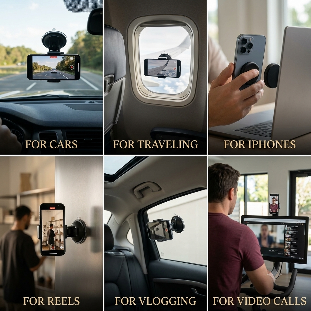 vacuum magnetic phone holder 360°