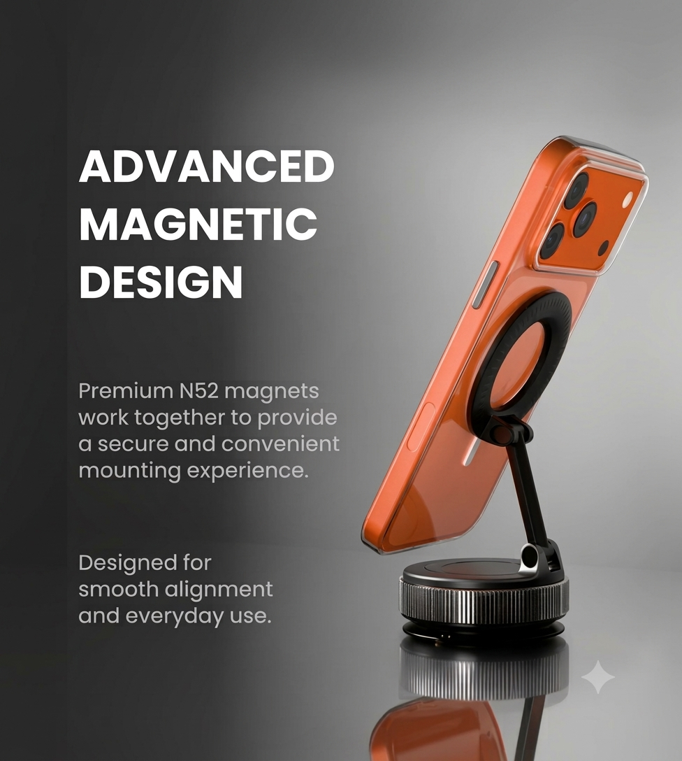 vacuum magnetic phone holder 360°
